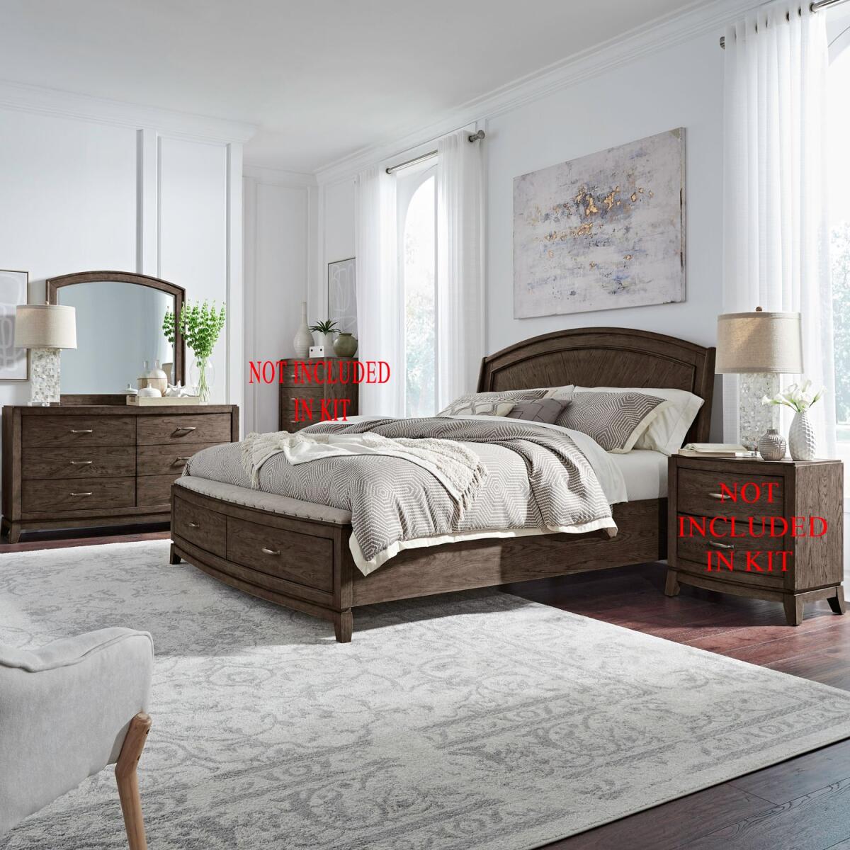 ece142333ac786b1e751d70396b60f26 Avalon King Panel Storage Bed, Dresser & Mirror - Image 1
