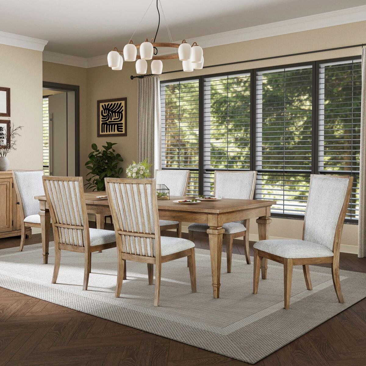 f032122f260ec34d9186ec9572e7c3c2 Haven Hills Opt 7 Piece Rectangular Table Set - Image 1