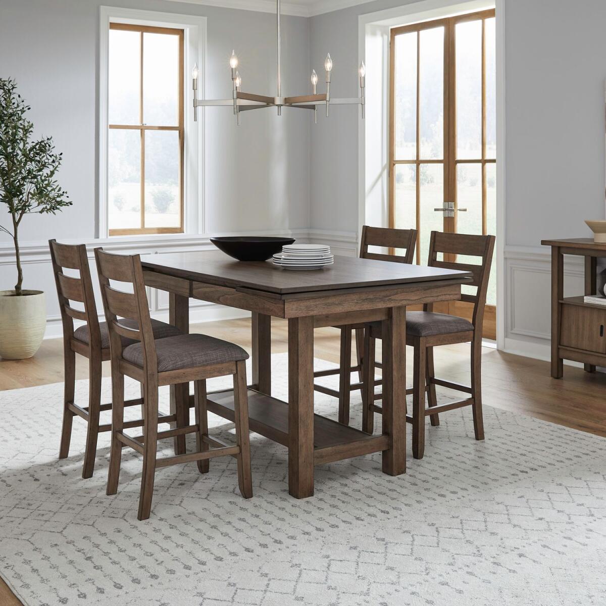 f79091e06b3cfecd5a649881356869ca Brook Bay Opt 5 Piece Gathering Trestle Table - Image 1