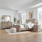 King California Sleigh Bed, Dresser & Mirror, Chest, Night Stand