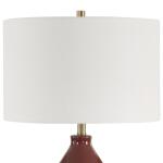 Gourd Table Lamp, Burgundy - Image 6