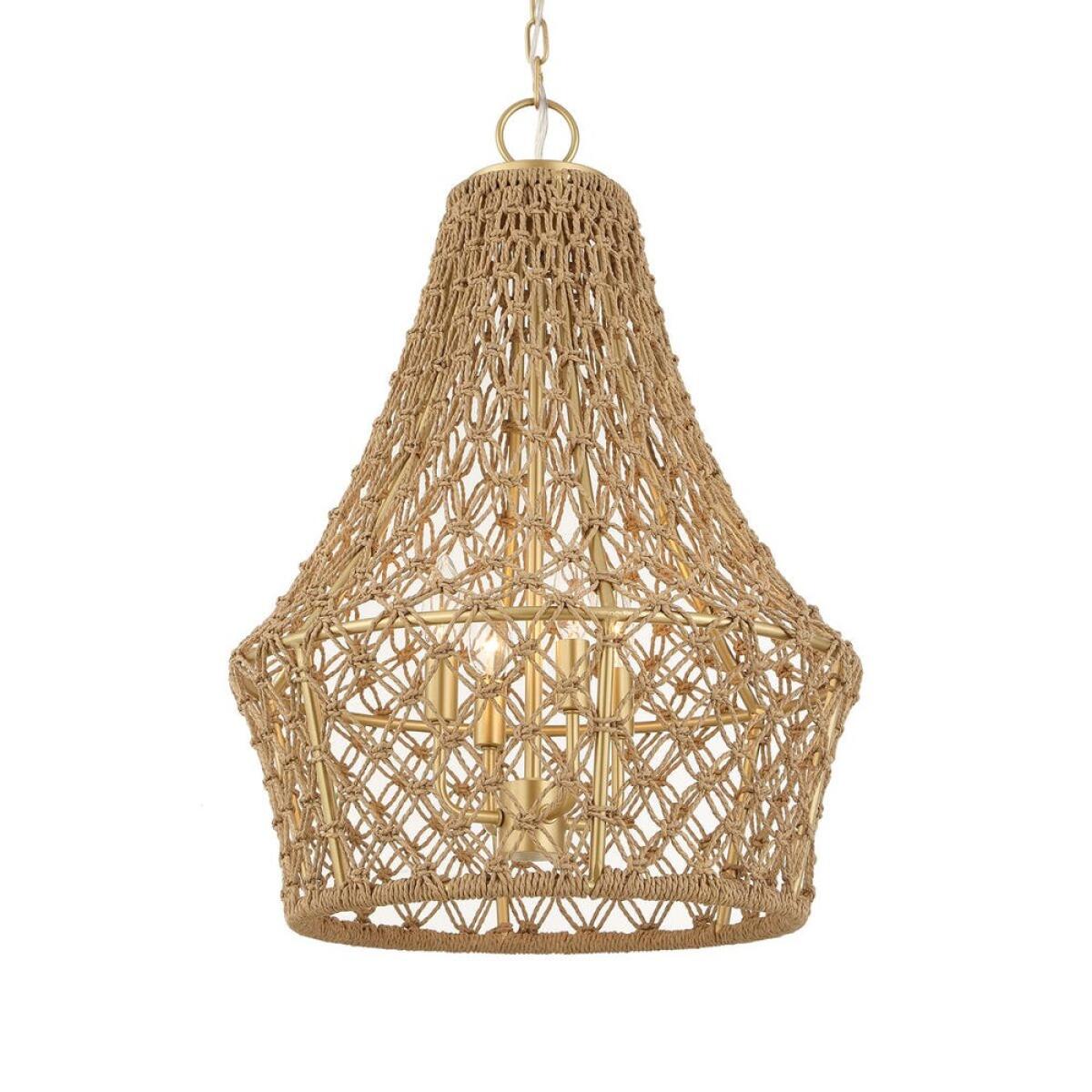 fe862c54b4d7ff2f178243d043dfa5a4 Macrame, 4 Lt Pendant - Image 1