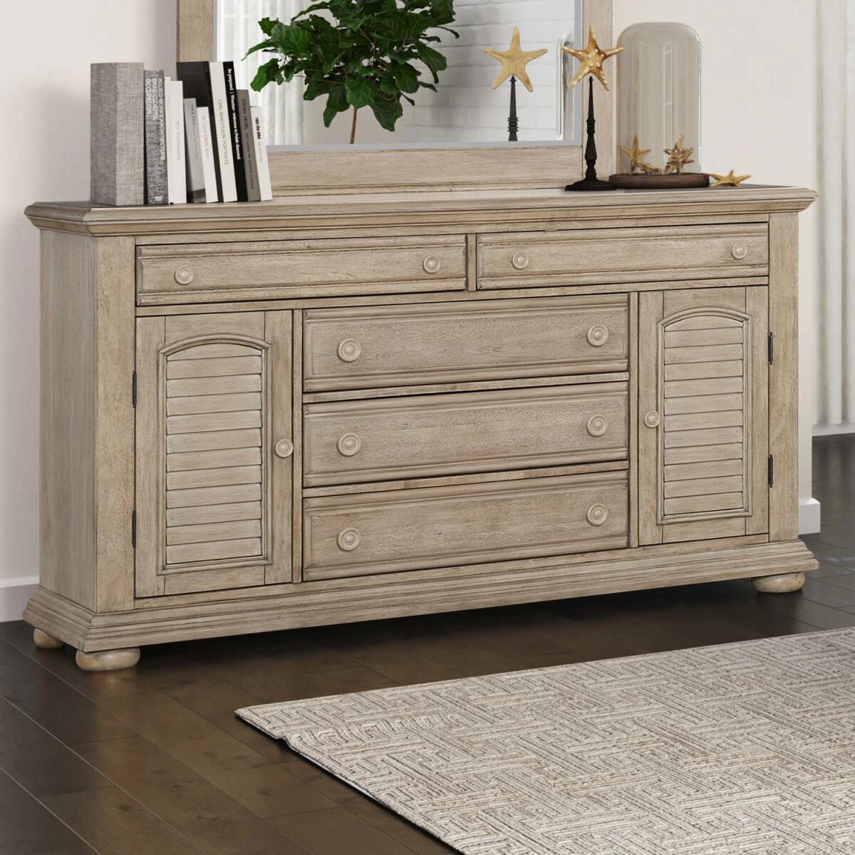 0cd4b862ff1f48444668485435008842 Summer House 2 Door 5 Drawer Dresser - Image 1
