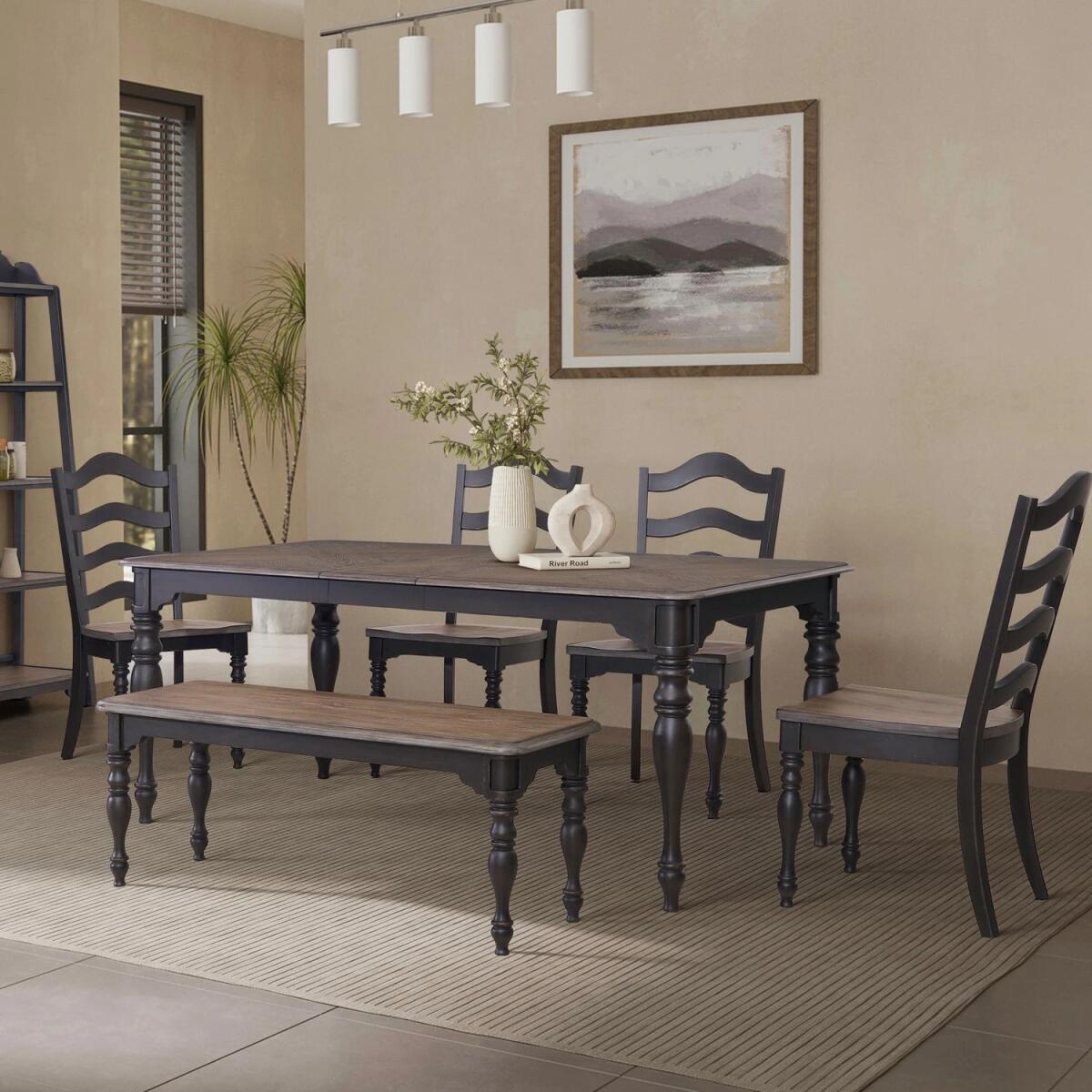 1bdded9558148e93a6817dcd27bc840f 6 Piece Leg Table Set - Image 1