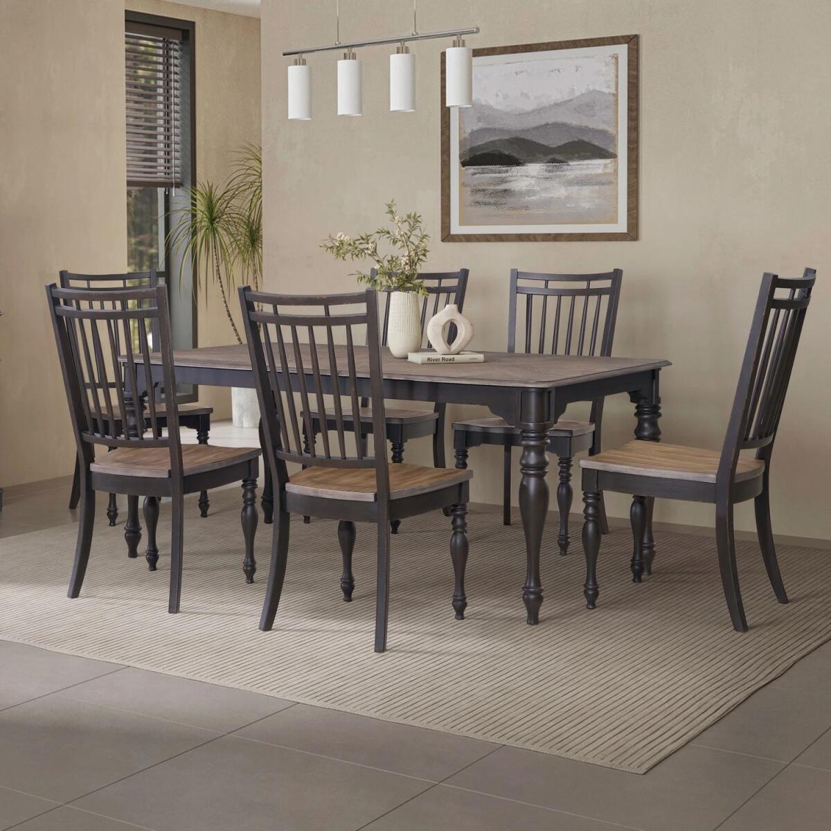 2bedad4a6c0f0906e349032ad895011a Opt 7 Piece Leg Table Set - Image 1