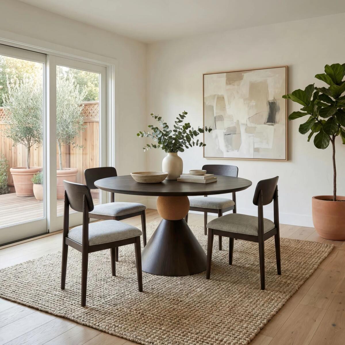 408e0b4d8e0e22a471df8b06765abeaa Opt 5 Piece Round Ped Table Set - Image 1