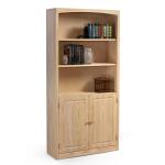 Pine Cabinets and Bookcases Bookcase 36 X 72 with Doors - 3672D