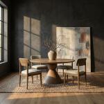 5 Piece Round Ped Table Set