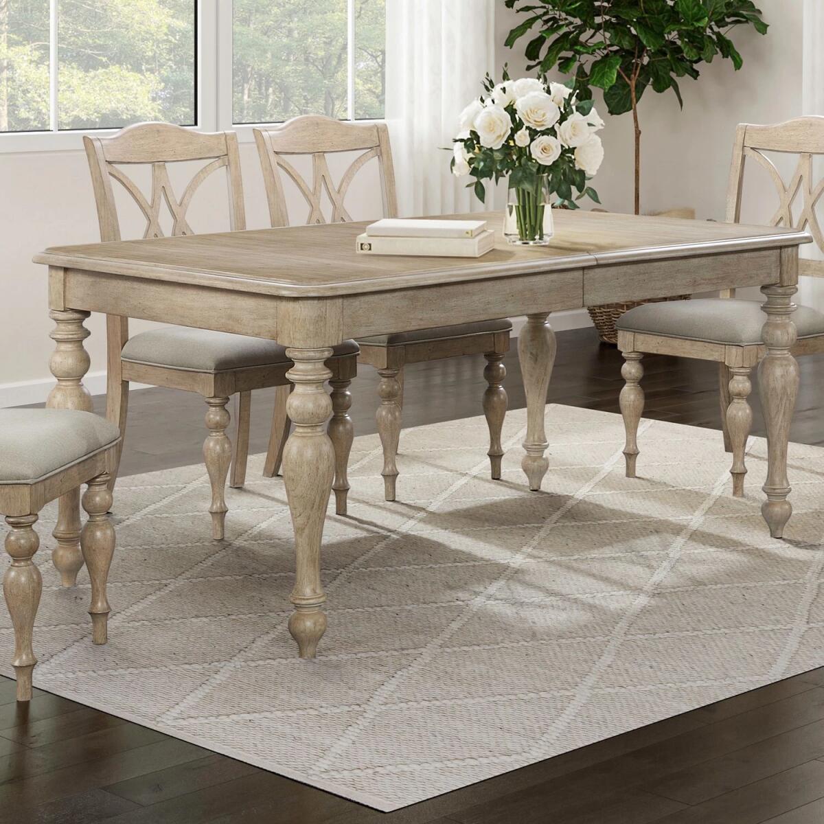 9af57c82f28d152f4583cad1dd1a9169 Summer House Rectangular Leg Table - Image 1