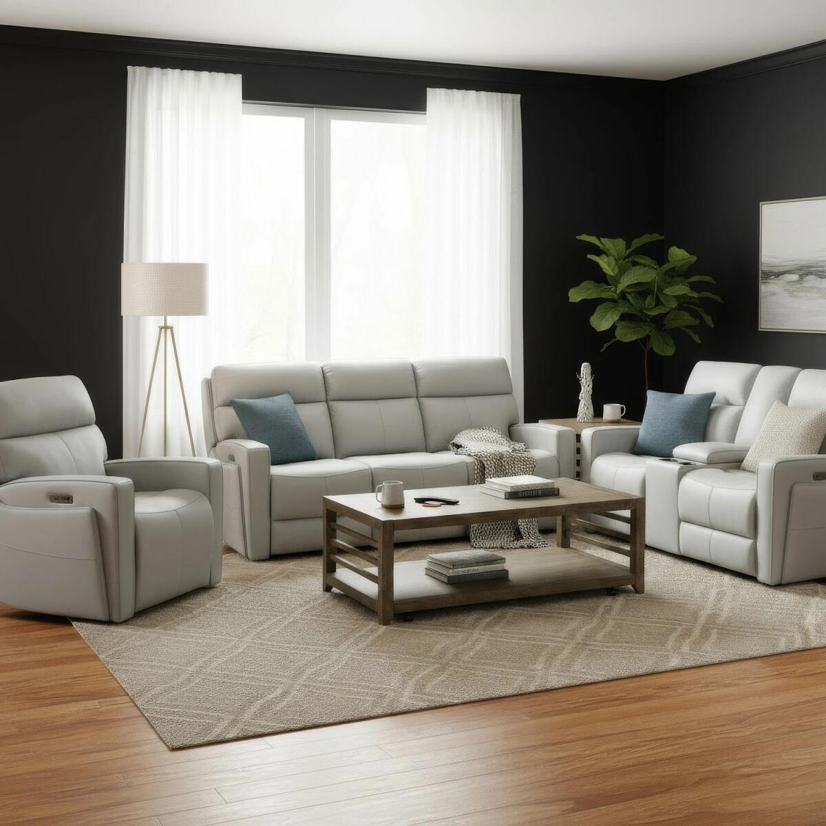 9cf586824a1825dae9a38dfea97f5c69 Sofa w/ Loveseat & Recliner - Image 1