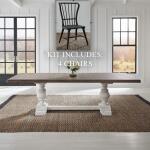 River Place Opt 5 Piece Trestle Table Set