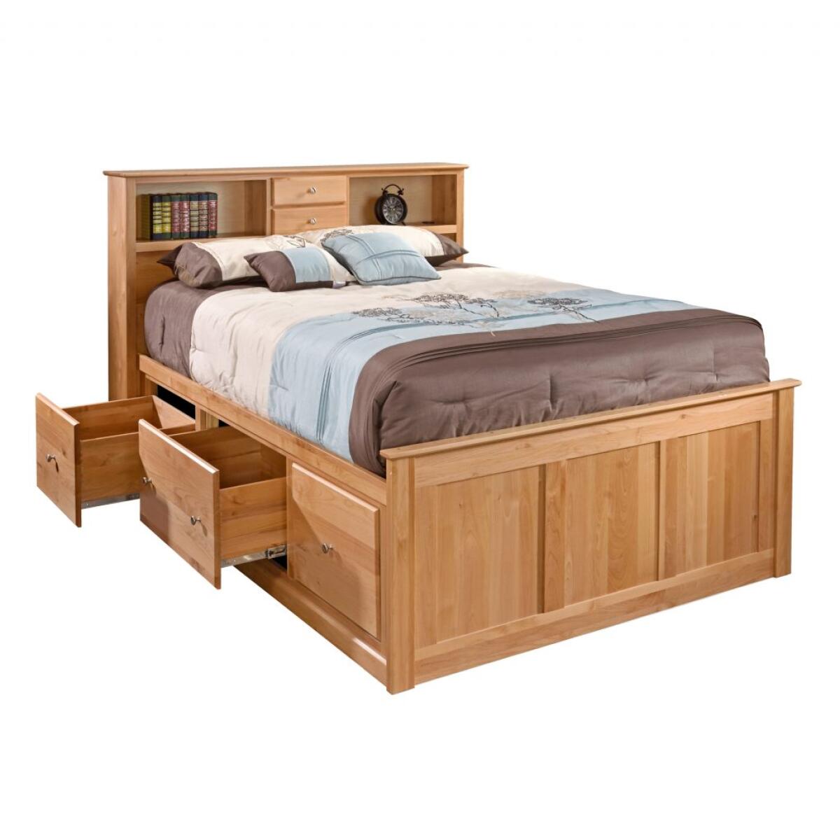 b79e0bb17339314eeffb0765420cc1f3 Storage Beds Chest Bed - Tall 3 Drawer - Tallwith3DeepDrawersandBookcaseHeadboard - Image 1
