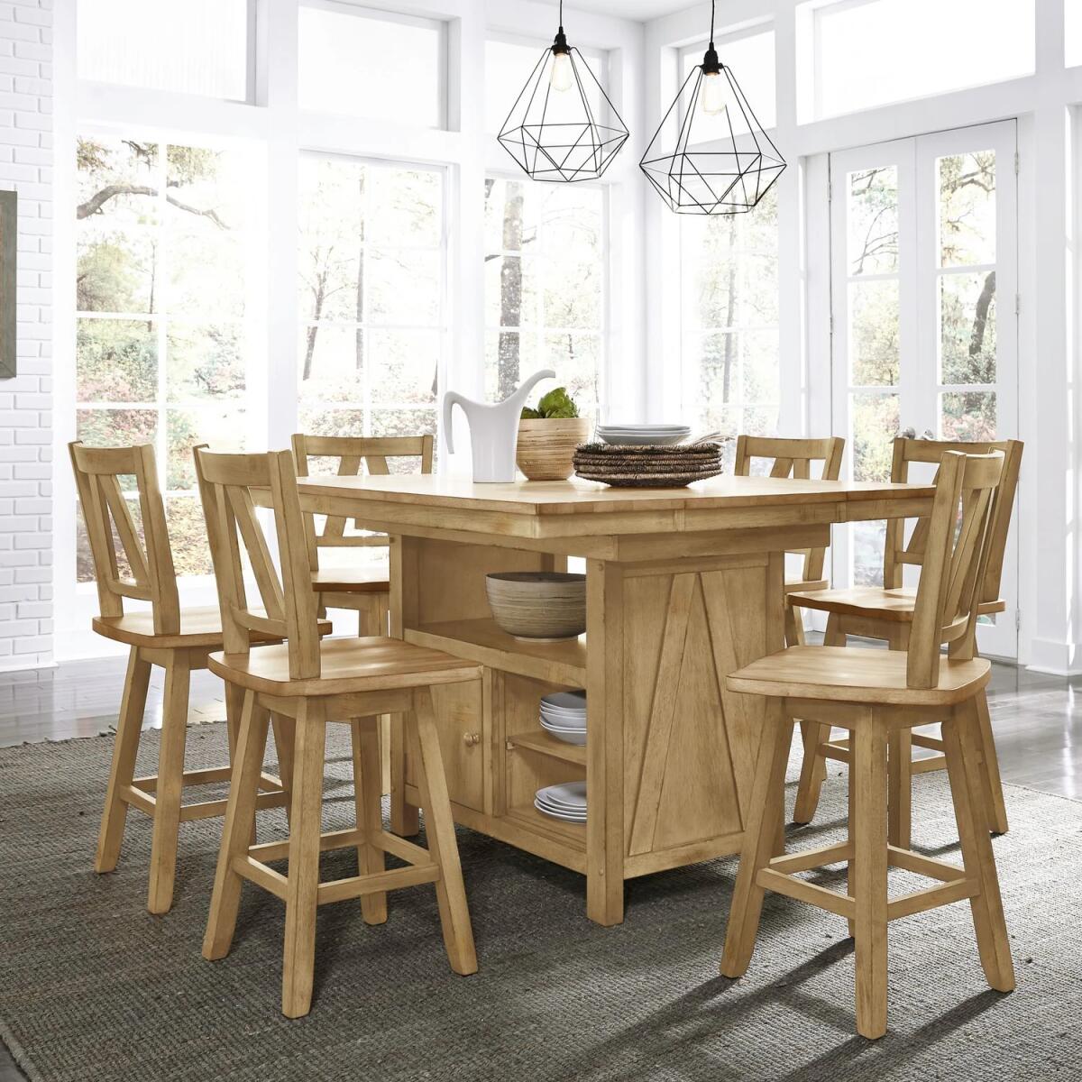 ba569b1344c778c52aa8715ec9c606a7 Lindsey Farm 7 Piece Gathering Table Set - Image 1