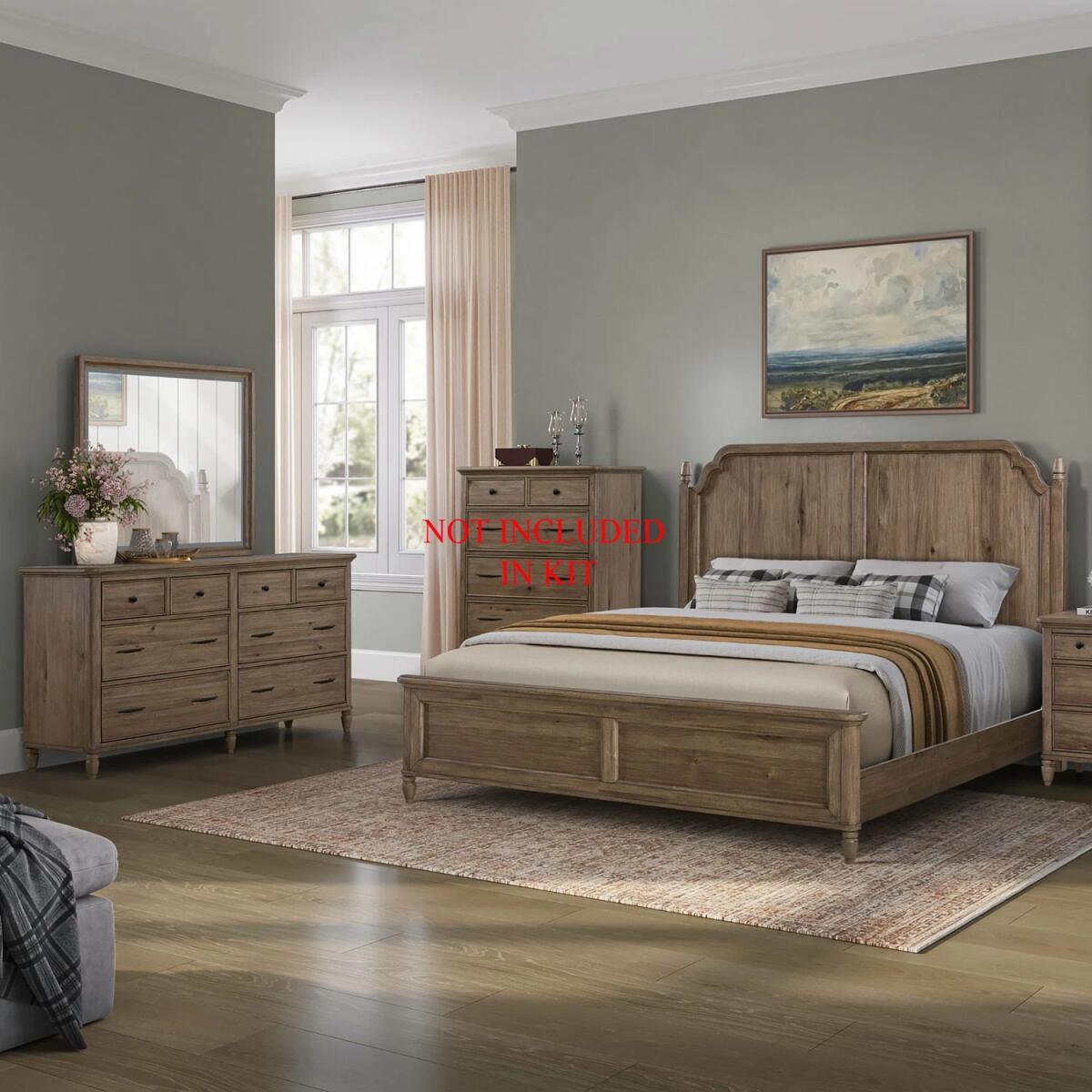 bb719829453e418af7ff5d7c9f70281b Queen Panel Bed, Dresser & Mirror - Image 1