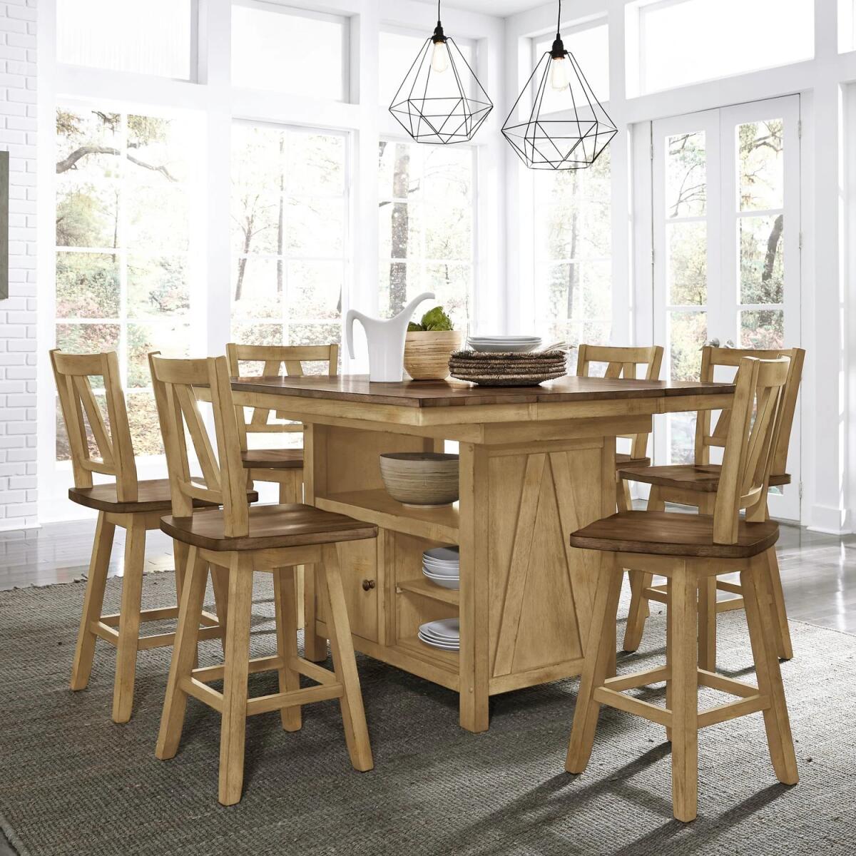 d952efe2fa65384dbe66414cb8b621d0 Lindsey Farm 7 Piece Gathering Table Set - Image 1