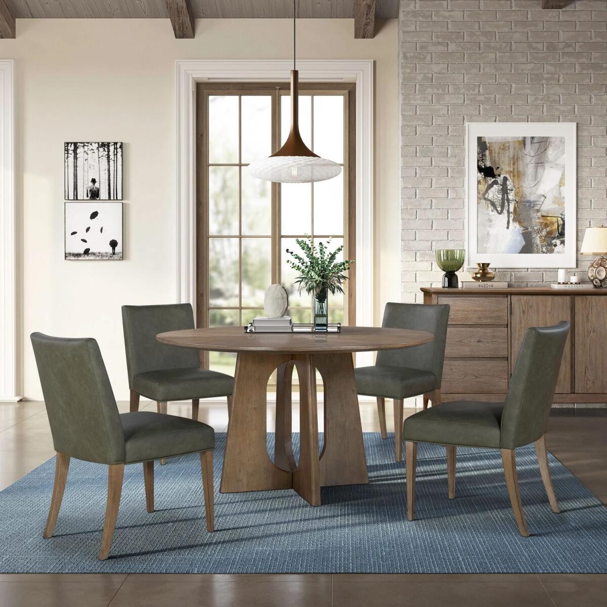 e37e56cf4c7192ce78ca0f43e60cd911 5 Piece Pedestal Table Set - Image 1