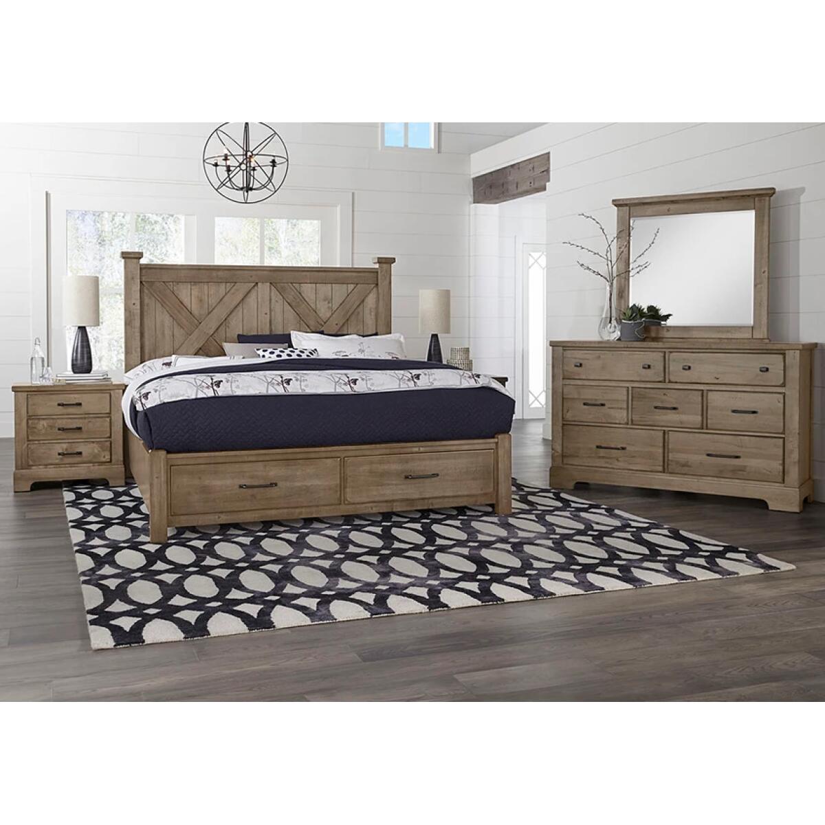 00570510bb44f1256ab86ffaaa999068 Cool Rustic X Bed With Footboard Storage - 172-557/050B/502/555T, 172-667/066B/502/666T, 172-667/066B/602/602T - Image 1