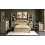2800 District LK Complete Panel Bed 46 Weathered Oak Finish - Image 17