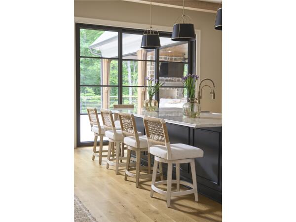 Oasis- Coastal Living Home Collection Shoreline Swivel Counter Stool - Image 4