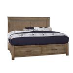 Cool Rustic Mansion Bed With Footboard Storage - 172-551/050B/505/555T, 661/066B/502/666T, 661/066B/602