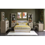 2800 District LK Complete Panel Bed 46 Weathered Oak Finish - Image 10