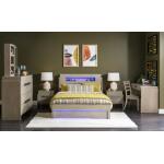 2800 District LK Complete Panel Bed 46 Weathered Oak Finish - Image 13