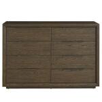 Modern Sable Eight Drawer Dresser