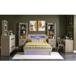 2800 District LK Complete Panel Bed 46 Weathered Oak Finish - Image 14