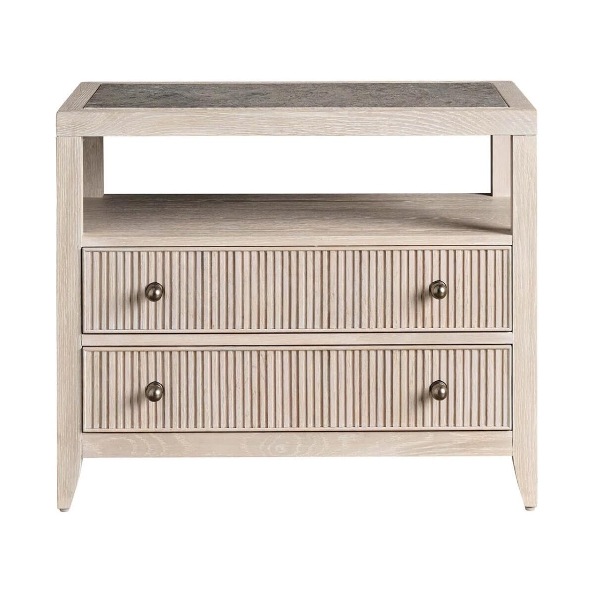 414b5e558b1756a2392039629fbd7974 Avaline Carmen Two Drawer Nightstand - Image 1