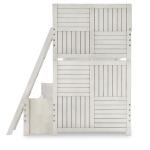 Complete Twin Over Full Bunk Bed Stone Path Gray Finish - Image 7