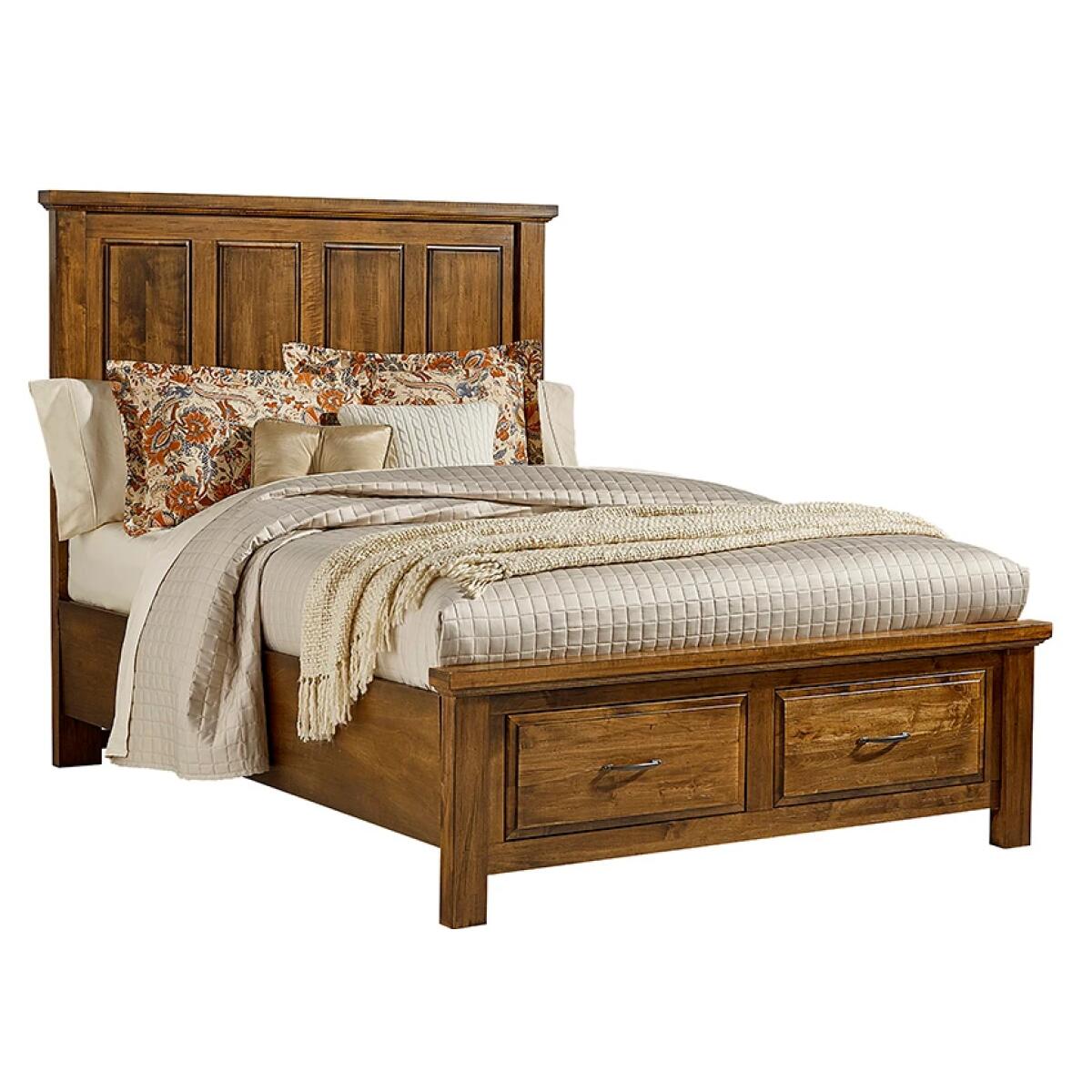 4b88963ededd91fa3cd561451508203b Maple Road Mansion Bed With Storage Footboard - 118-559/050B/502/555T, 118-669/066B/502/666T - Image 1
