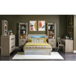 2800 District LK Complete Panel Bed 46 Weathered Oak Finish - Image 16