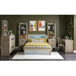 2800 District LK Complete Panel Bed 46 Weathered Oak Finish - Image 15