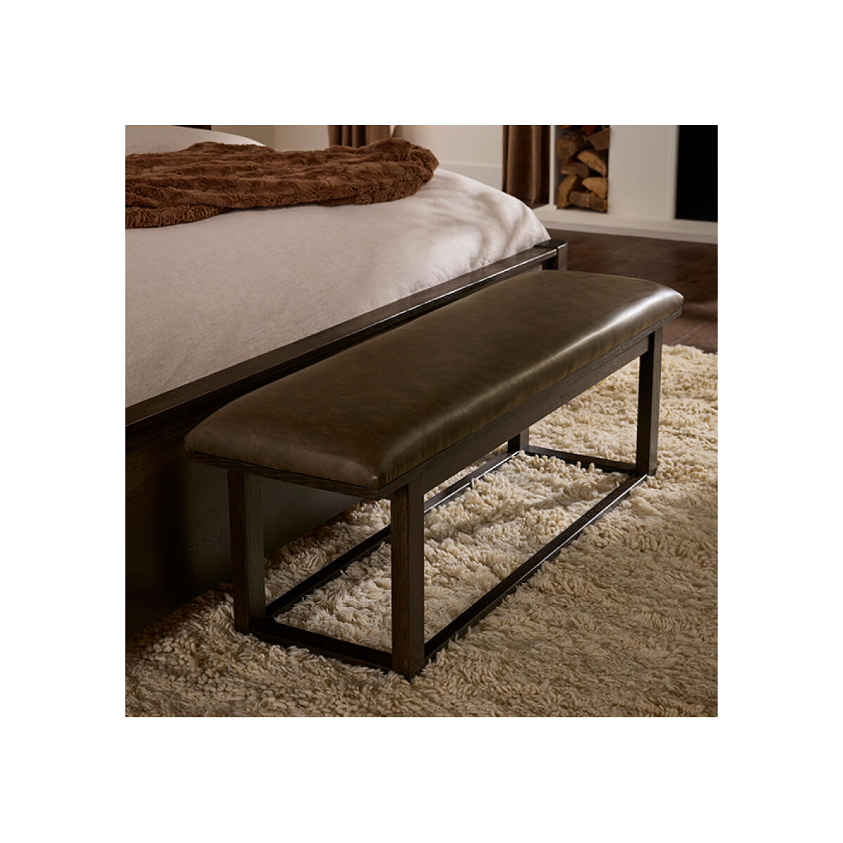710c55365add0a2b7668a1c12dfef3d4 Lodge & Loft Uph Bench - Sedona Brown - 840-080Y - Image 1