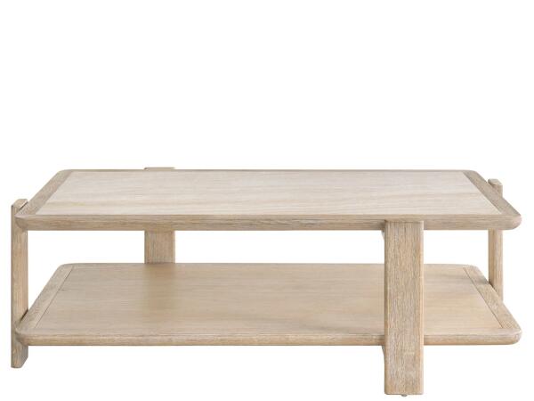 Modern Desert and Stone Cocktail Table