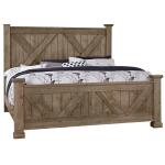 Cool Rustic X Bed With X Footboard - 172-557/755/922, 172-667/766/933/MS2,