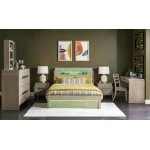2800 District LK Complete Panel Bed 46 Weathered Oak Finish - Image 7