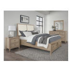 Woodbridge Upholstered Bed with storage -White - Image 3