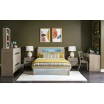 2800 District LK Complete Panel Bed 46 Weathered Oak Finish - Image 13
