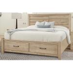 Cool Rustic Plank Bed With Footboard Storage - 176-558-050B-502-555, 176-668-066B-502-666, 176-668-066B-602 - Image 3
