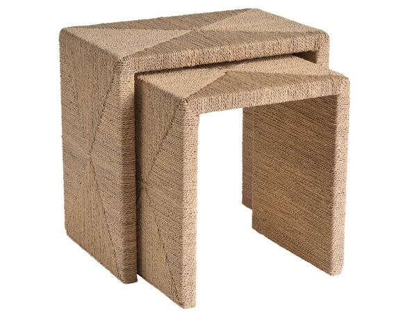 Oasis- Coastal Living Home Collection Abaca Nesting Tables - Image 4