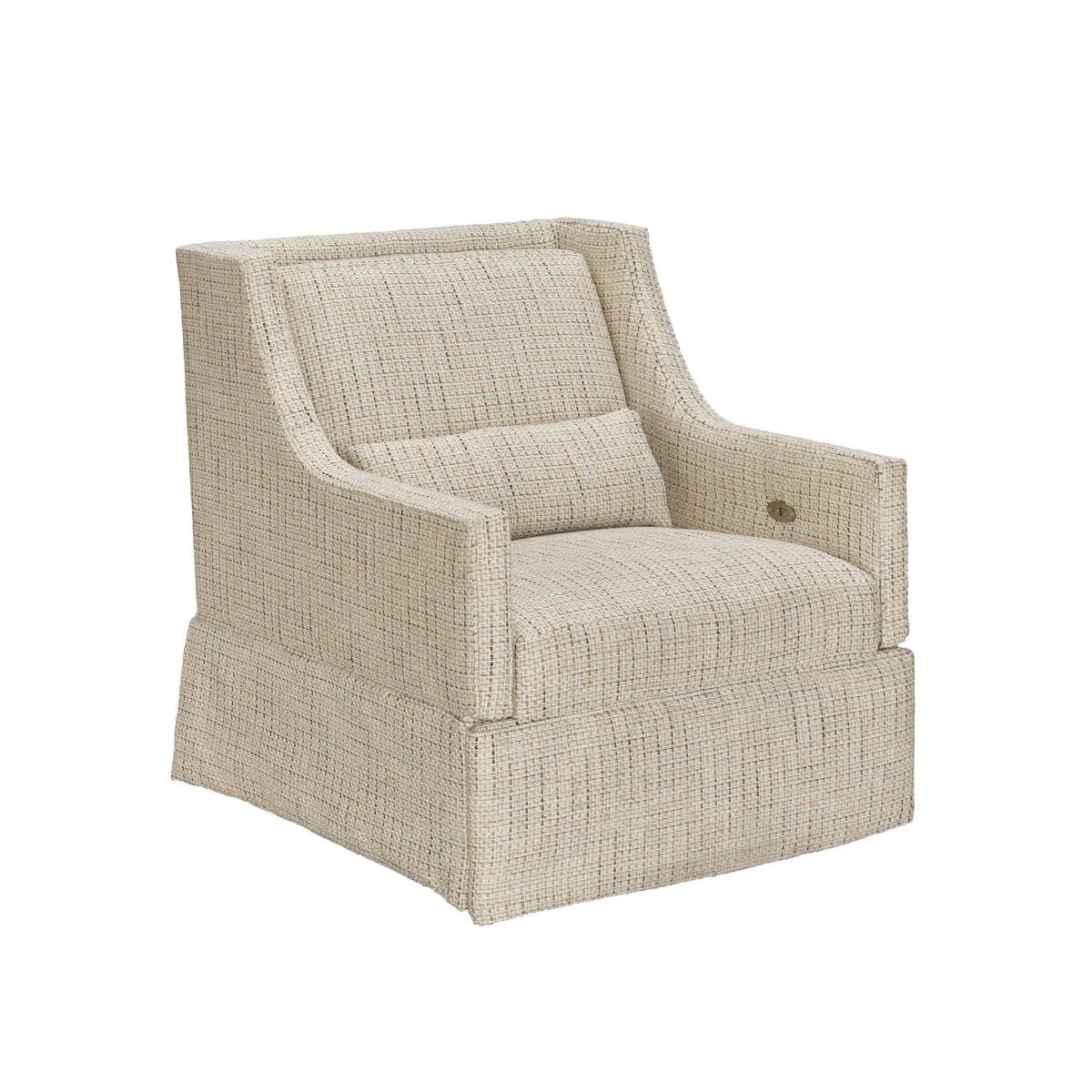 bc27c6acf85f0bfc00f93f56cbc43146 Hudson Skirted Recliner -Special Order - Image 1