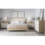 Complete Upholstered Bed King 6/6 Malabar With Alabaster Fronts 1500-4406K - Image 9