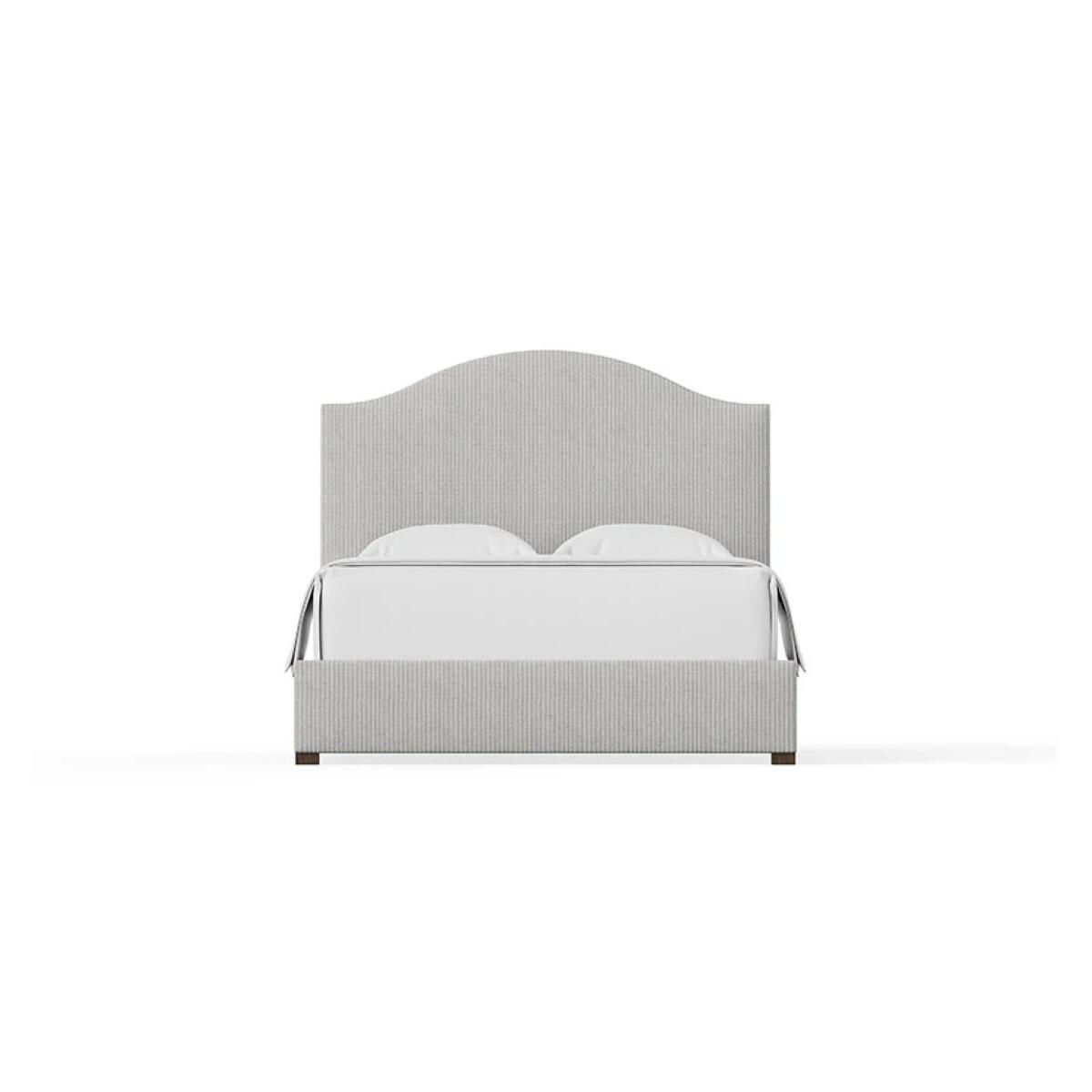 c55da77dbffb932821eae3908f66a0fc Choices Custom Bed Collection Emily Upholstered Bed - Grey Stripe - 100-559Q-155Q-822Q,100-669Q-166Q-822Q - Image 1