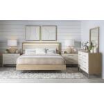 Complete Upholstered Bed King 6/6 Malabar With Alabaster Fronts 1500-4406K - Image 4