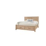 Cool Rustic Plank Bed With Footboard Storage - 176-558-050B-502-555, 176-668-066B-502-666, 176-668-066B-602