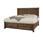 Cool Rustic Mansion Bed With Footboard Storage - 170-551/050B/505/555T, 661/066B/502/666T, 661/066B/602