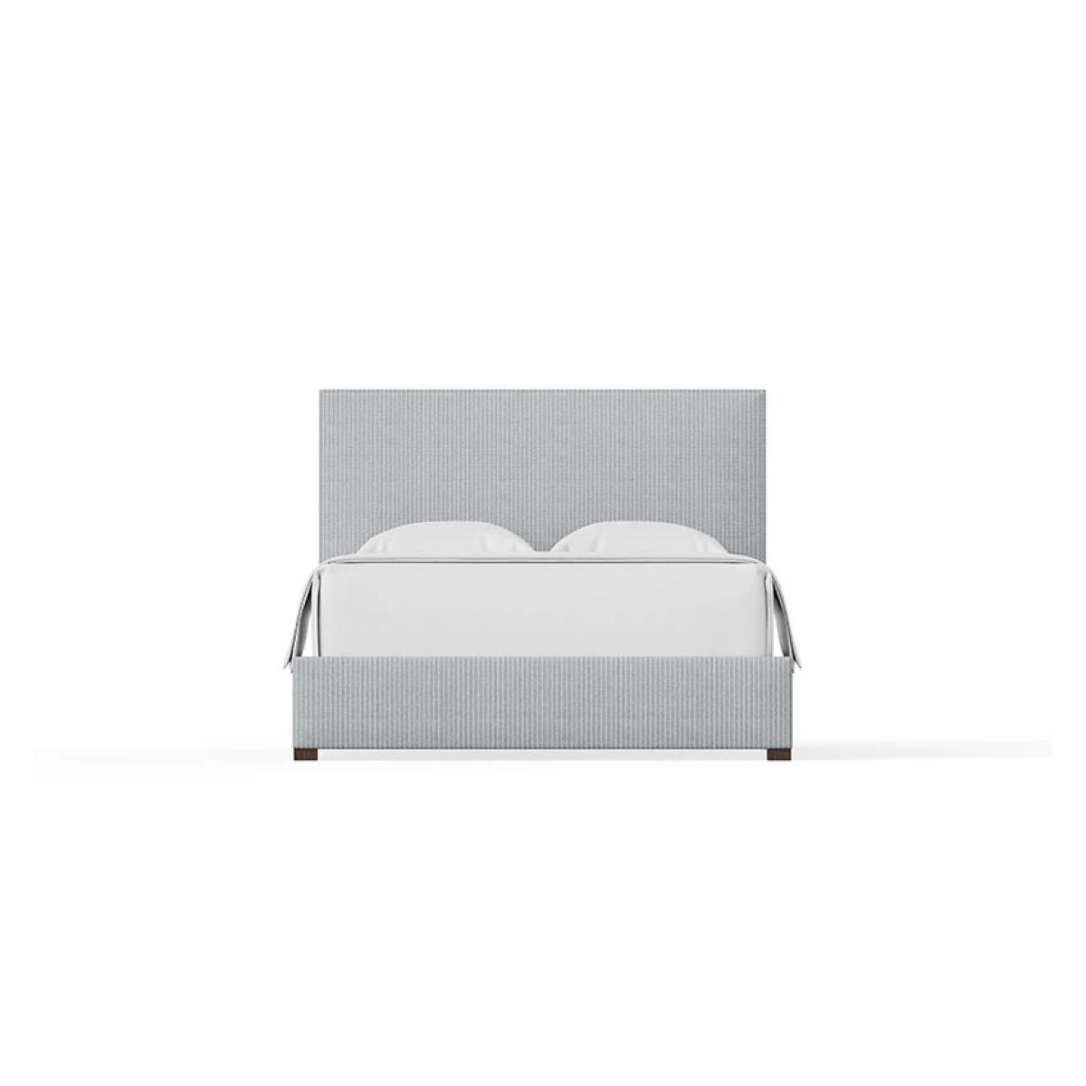 ec6aee0b4c11a346723aeba50534d2dc Choices Custom Bed Collection Amelia Upholstered Bed - Navy Stripe - 100-551N-155N-822N,100-661N-166N-822N - Image 1