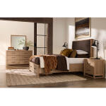 Lodge & Loft Wood Trim Upholstered Storage Bed - Sedona Brown Fabric - 842-661Y-066B-502-666 - Image 5