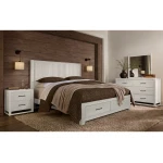 Lodge & Loft Queen Radius Poster Bed With Footboard Storage - 844-558-050B-502-555 - Image 5
